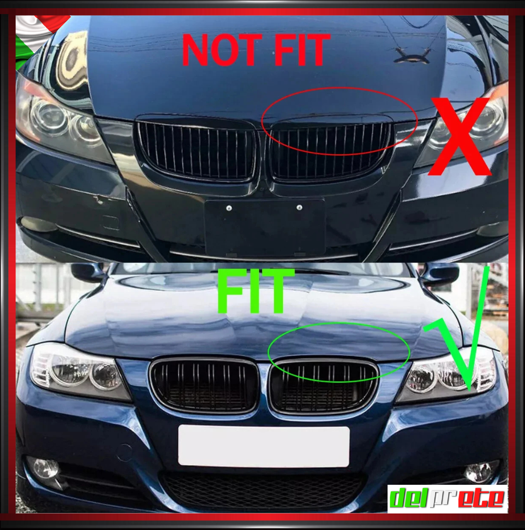 SET GRIGLIA RENI BMW SERIE 3 E90 E91 (09-12) LCI RESTYLING CALANDRA MASCHERINA