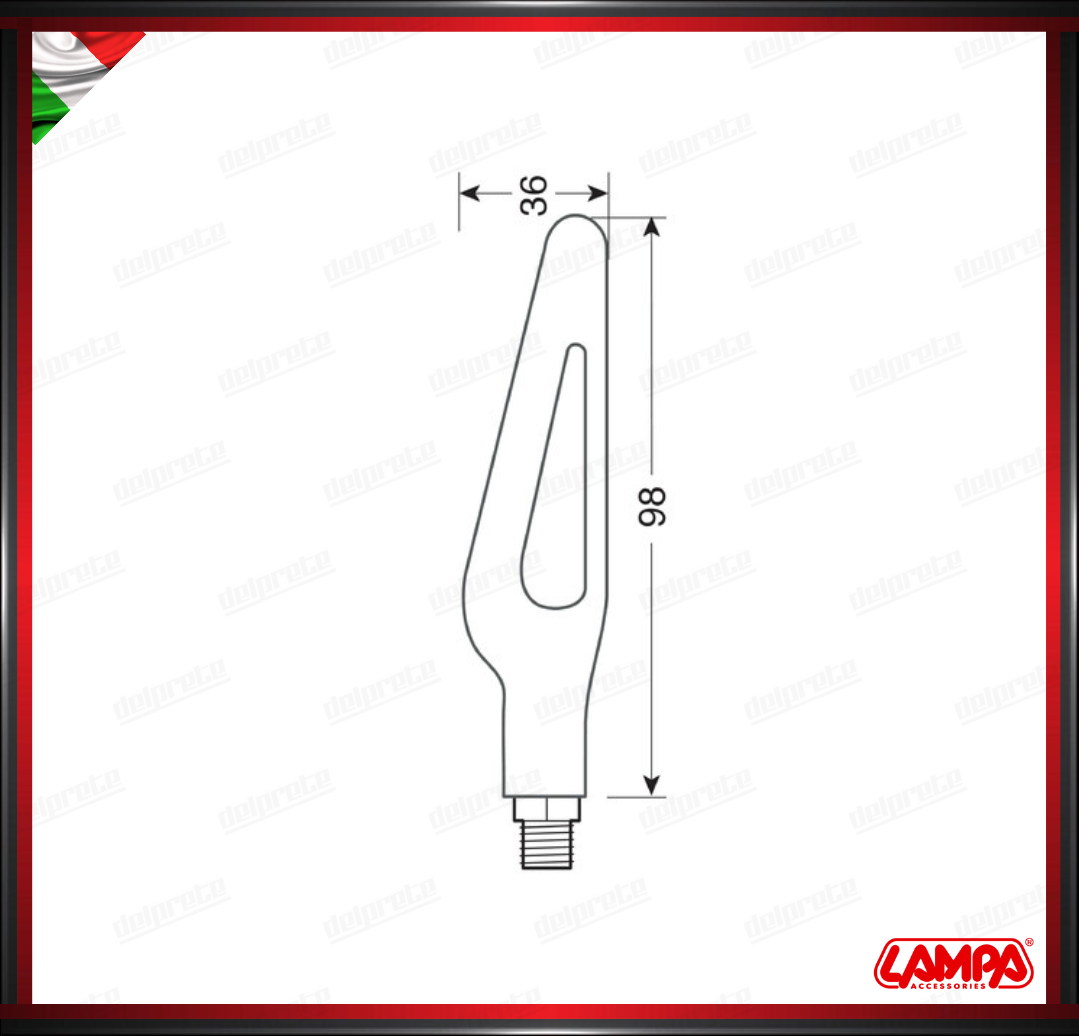 GLORY SQ LAMPA COPPIA INDICATORI DI DIREZIONE SEQUENZIALI A LED FRECCE OMOLOGATE - 12V UNIVERSALI