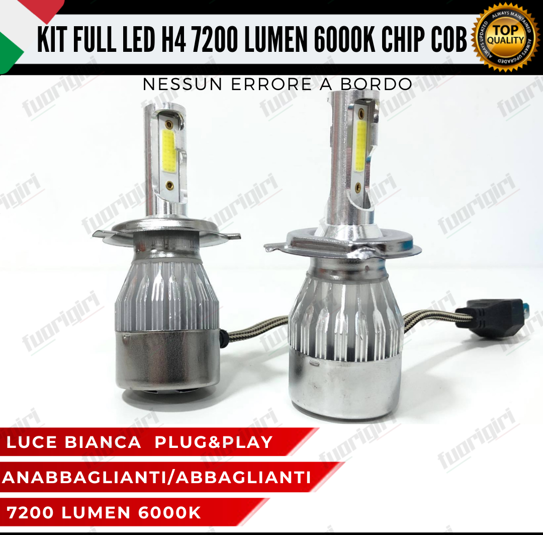 KIT FULL LED FIAT PANDA MK3 312 ANABBAGLIANTI ABBAGLIANTI DRL FENDINEBBIA 7200LUMEN