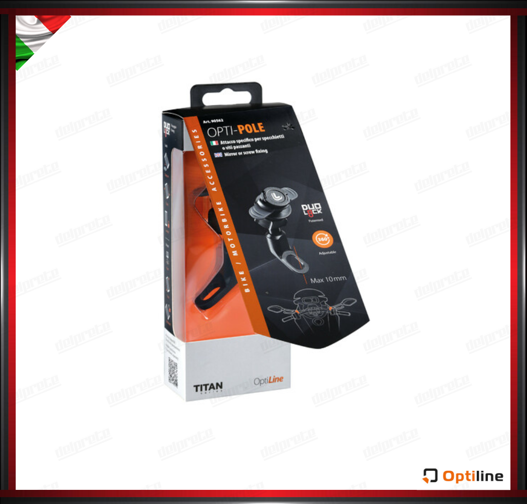 TITAN POLE PORTA CELLULARE SGANCIO RAPIDO DUOLOCK CON ATTACCO SPECCHIETTI O VITI PASSANTI
