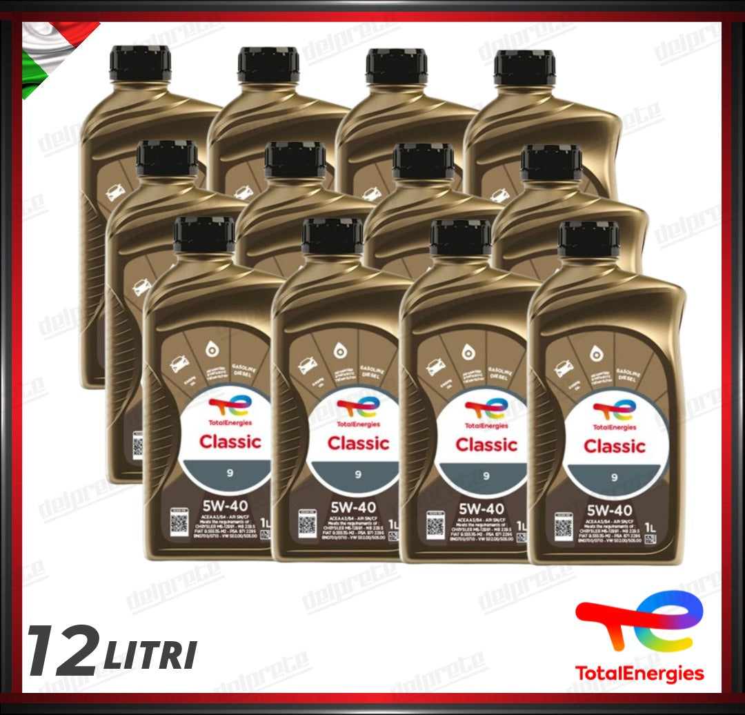 TOTAL - CLASSIC 5W-40 12 LITRI OLIO MOTORE SINTETICO DIESEL BENZINA GPL