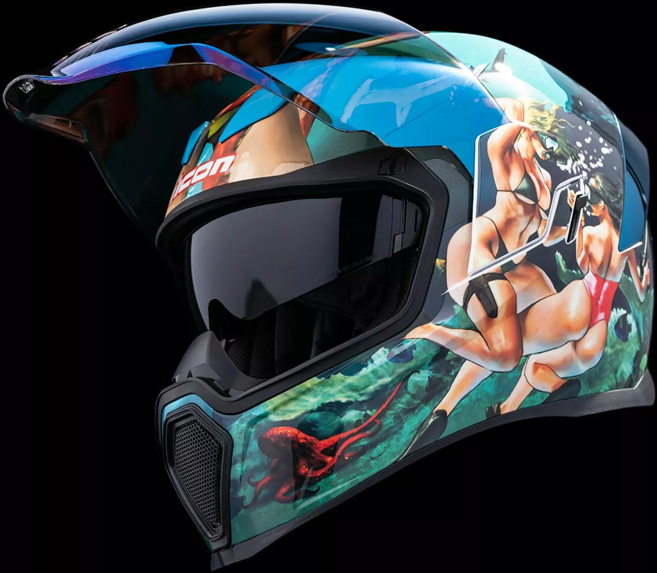 CASCO INTEGRALE - ICON AIRFLITE PLEASUREDOME4 - OMOLOGATO ECE 2206