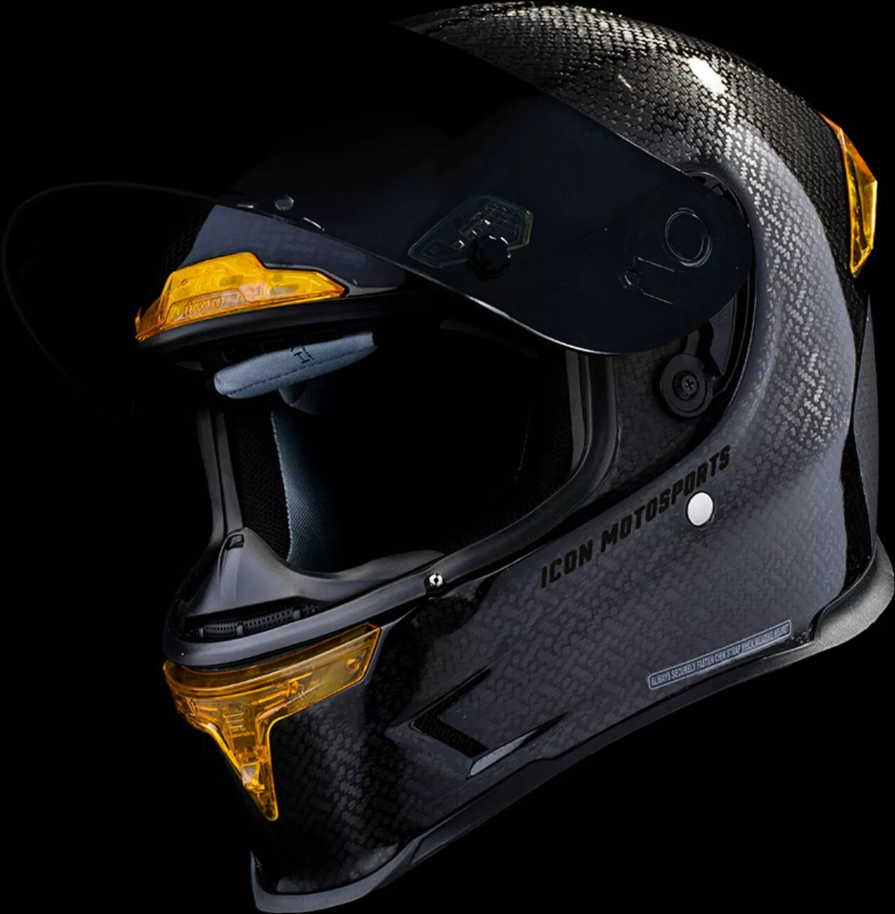 CASCO INTEGRALE - ICON AIRFRAME PRO CARBON 4 TRESS - OMOLOGATO ECE 2206 CARBONIO ORO