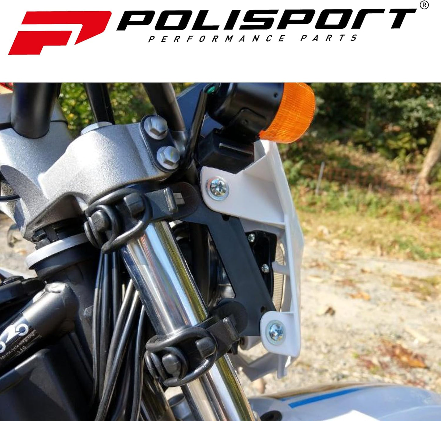 POLISPORT - FARO E MASCHERINA COMPLETO ALOGENA LMX ECE CROSS ENDURO BIANCO