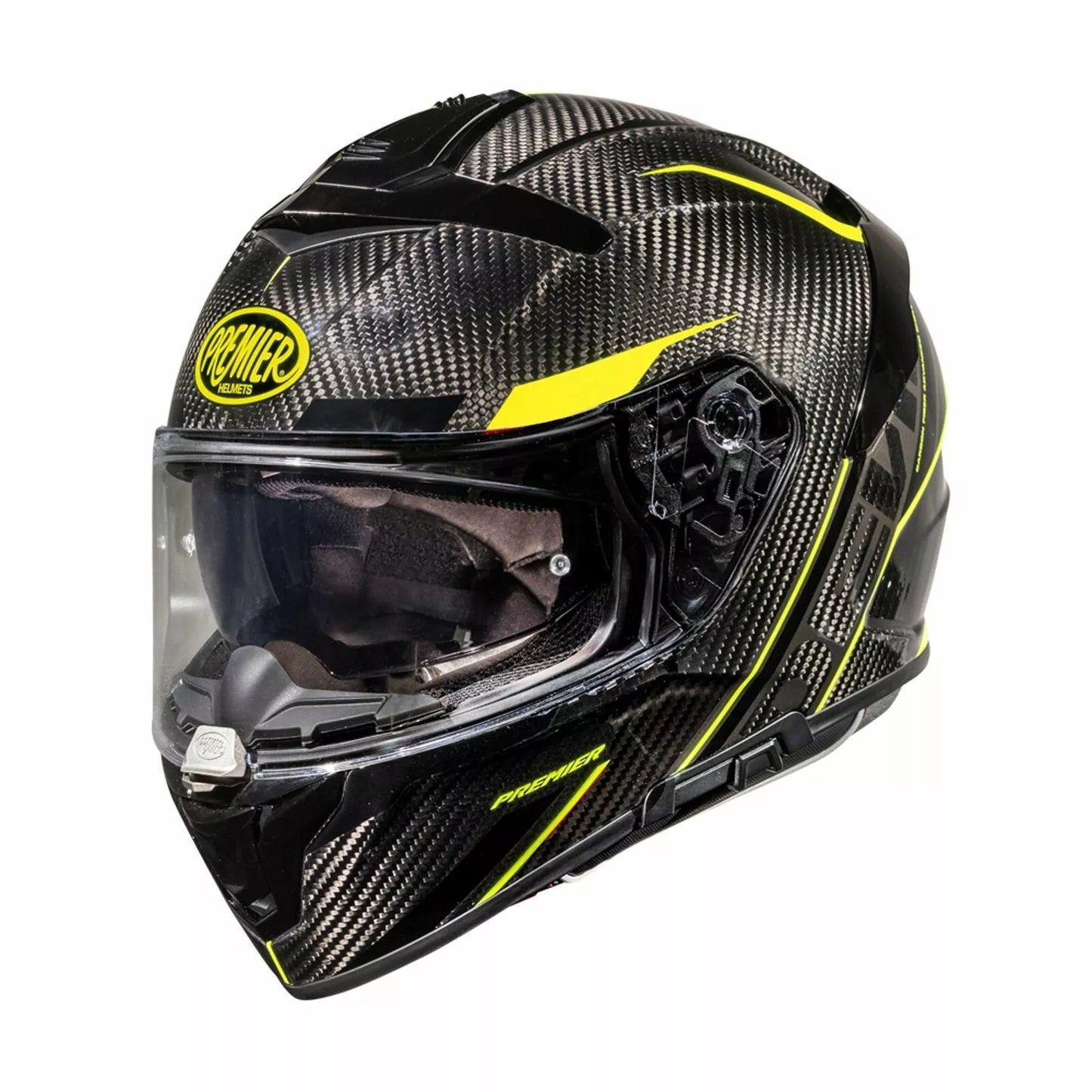 CASCO INTEGRALE - PREMIER DEVIL CARBON STY - OMOLOGATO ECE 2206 GIALLO