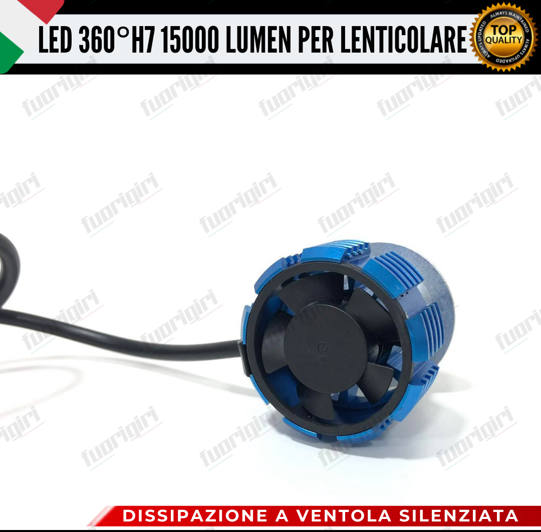 KIT FULL LED H7 360° GRADI PER LENTICOLARI SMART FORTWO 451 CANBUS 100% NO ERROR
