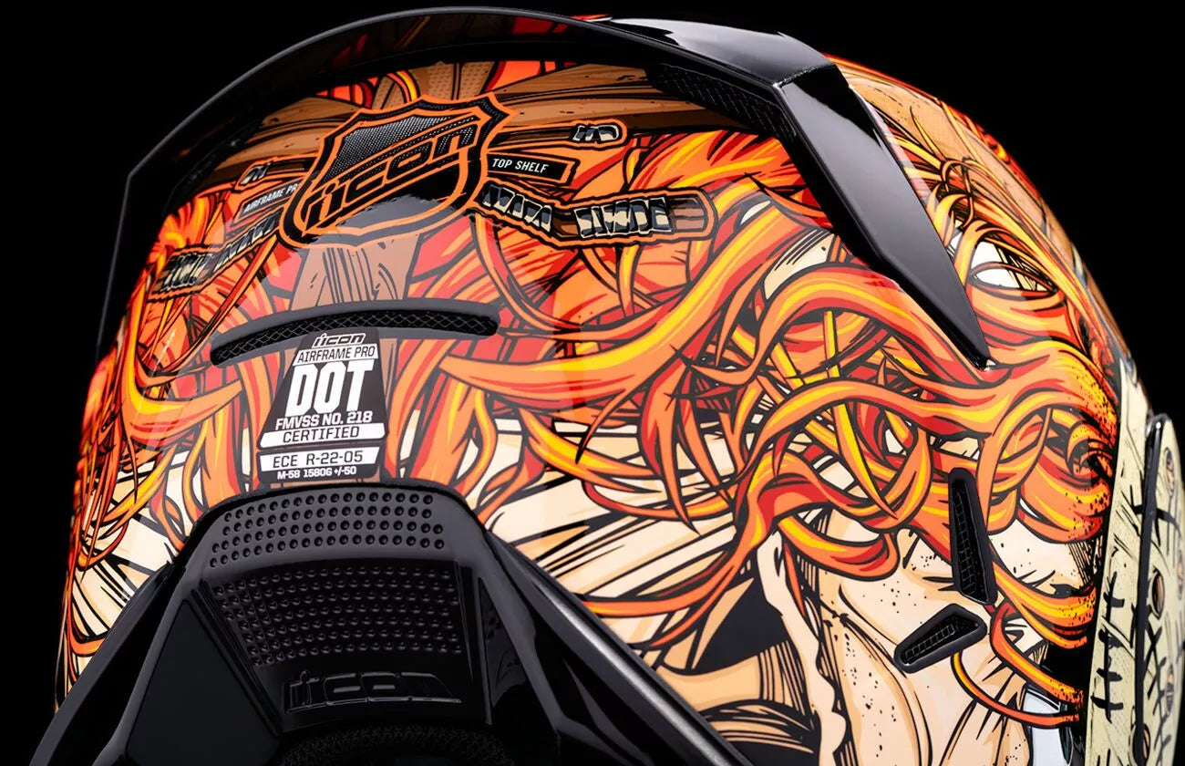 CASCO INTEGRALE - ICON AIRFLAME PRO TOPSHELF - OMOLOGATO ECE 2206