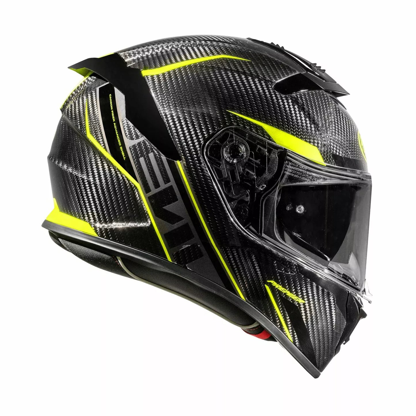 CASCO INTEGRALE - PREMIER DEVIL CARBON STY - OMOLOGATO ECE 2206 GIALLO