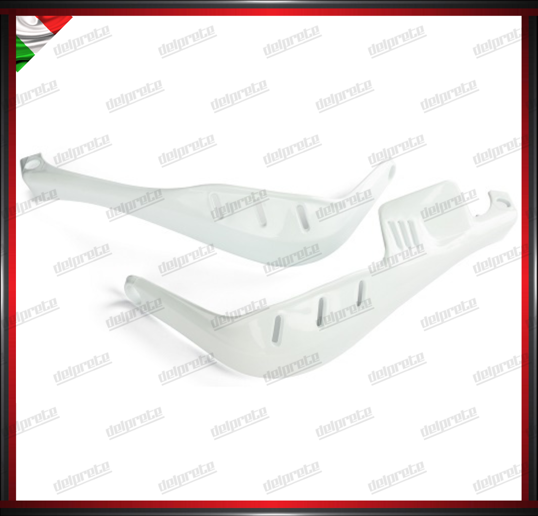 PARAMANI MOTO BIANCO ENDURO CROSS MOTARD ADVENTURE UNIVERSALI MANUBRIO ABS PLASTIC