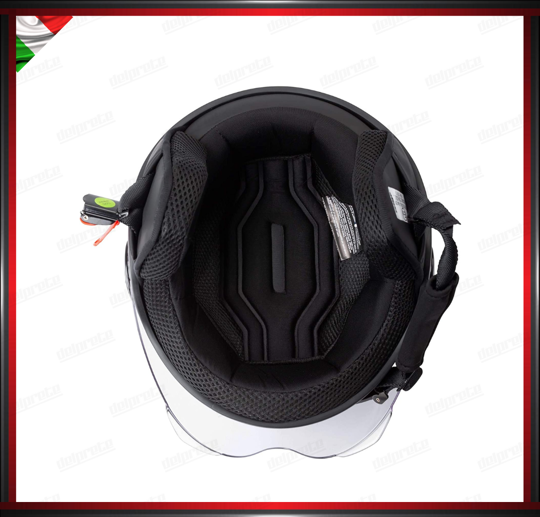 CASCO JET CITY MOTO SCOOTER ROSSO VISIERA SAGOMATA OMOLOGATO ECE 22-05