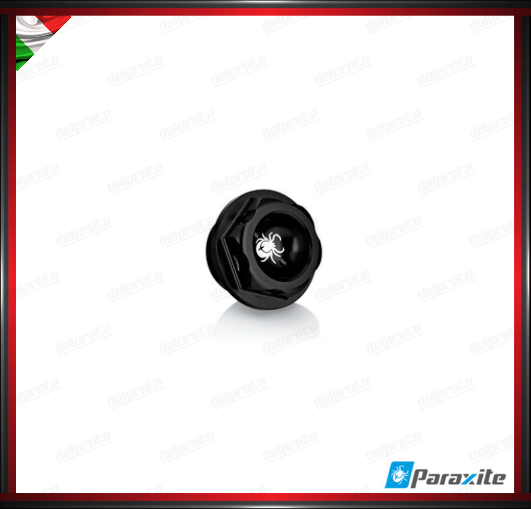 TAPPO OLIO NERO M26x3 ALLUMINIO YAMAHA MT-03 / MT-07 / MT-10 / XSR700 / R1 / R3 / R6 / R7 - PARAXITE