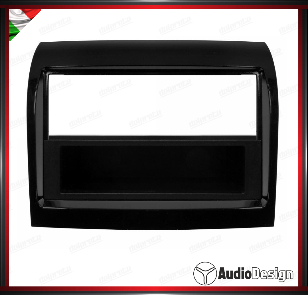 MASCHERINA 2DIN/ISO KIT MONTAGGIO AUTORADIO FIAT DUCATO-BOXER-JUMPER 14> NERO LUCIDO - AUDIODESIGN
