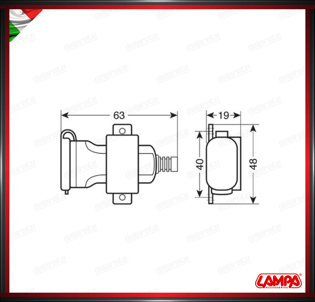 USB FIX OMEGA LAMPA CARICATORE USB MOTO FISSAGGIO CON VITI - 3000 MA 12/24V