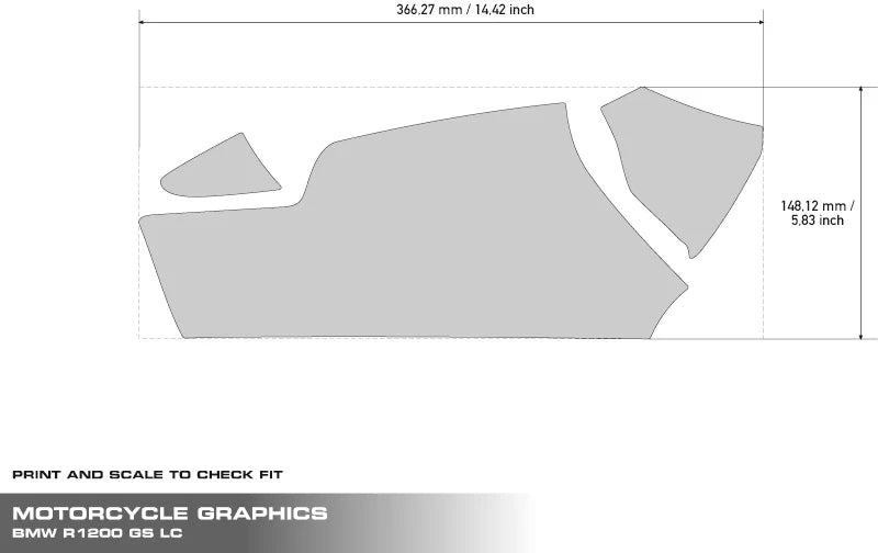 SET ADESIVI GRAFICHE BMW R1200 GS GSA R1250 CARDANO FORCELLONE - GRAFICA SPORT)