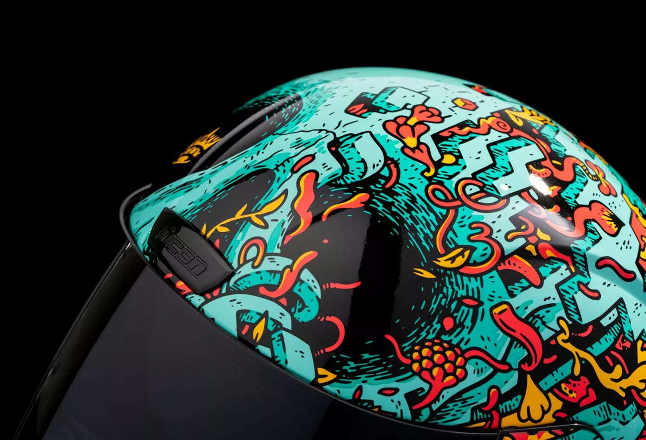 CASCO INTEGRALE - ICON AIRFORM MUNCHIES MIPS - OMOLOGATO ECE 2206 VERDE ACQUA