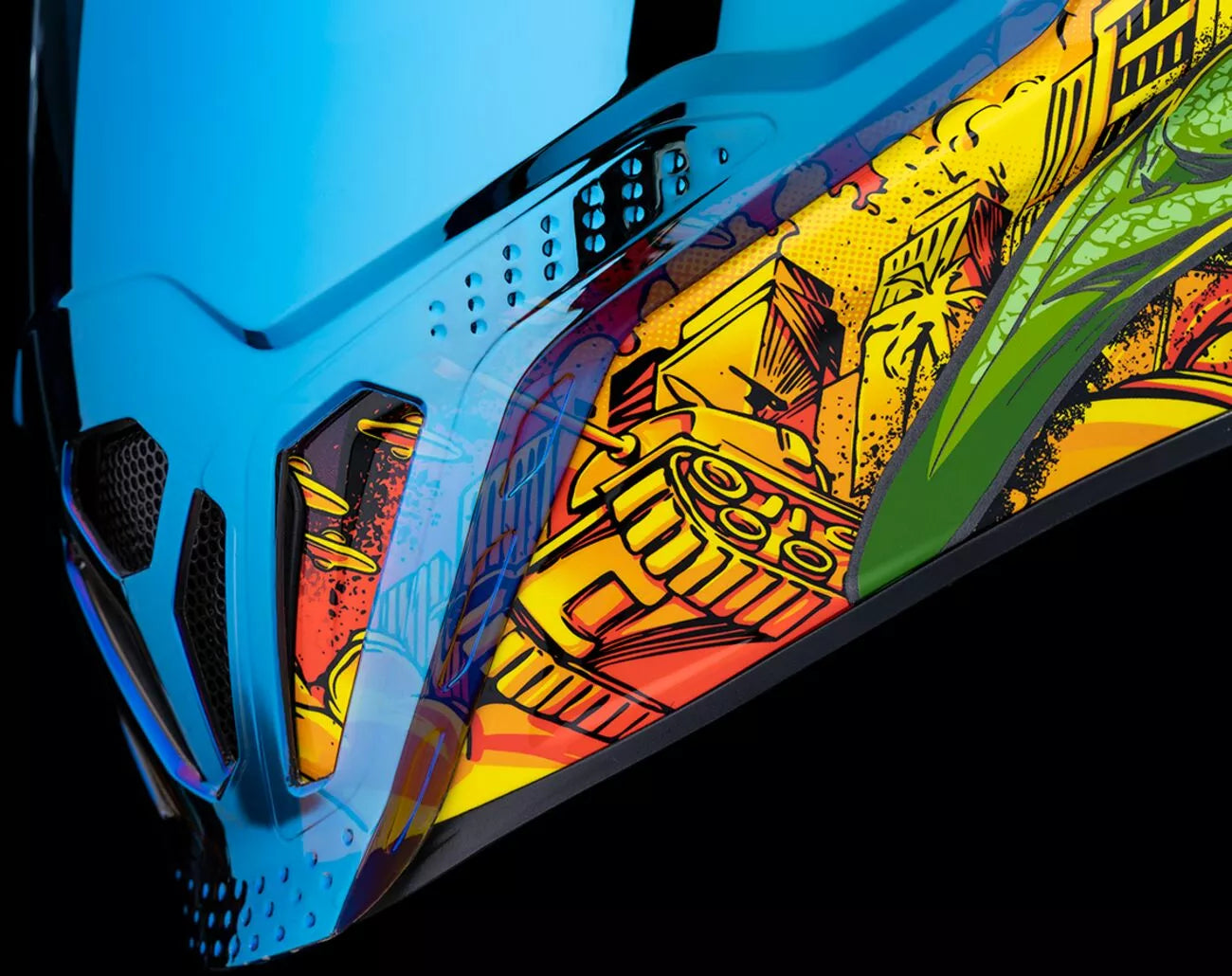 CASCO INTEGRALE - ICON AIRFLITE BUGOID BLITZ - OMOLOGATO ECE 2206