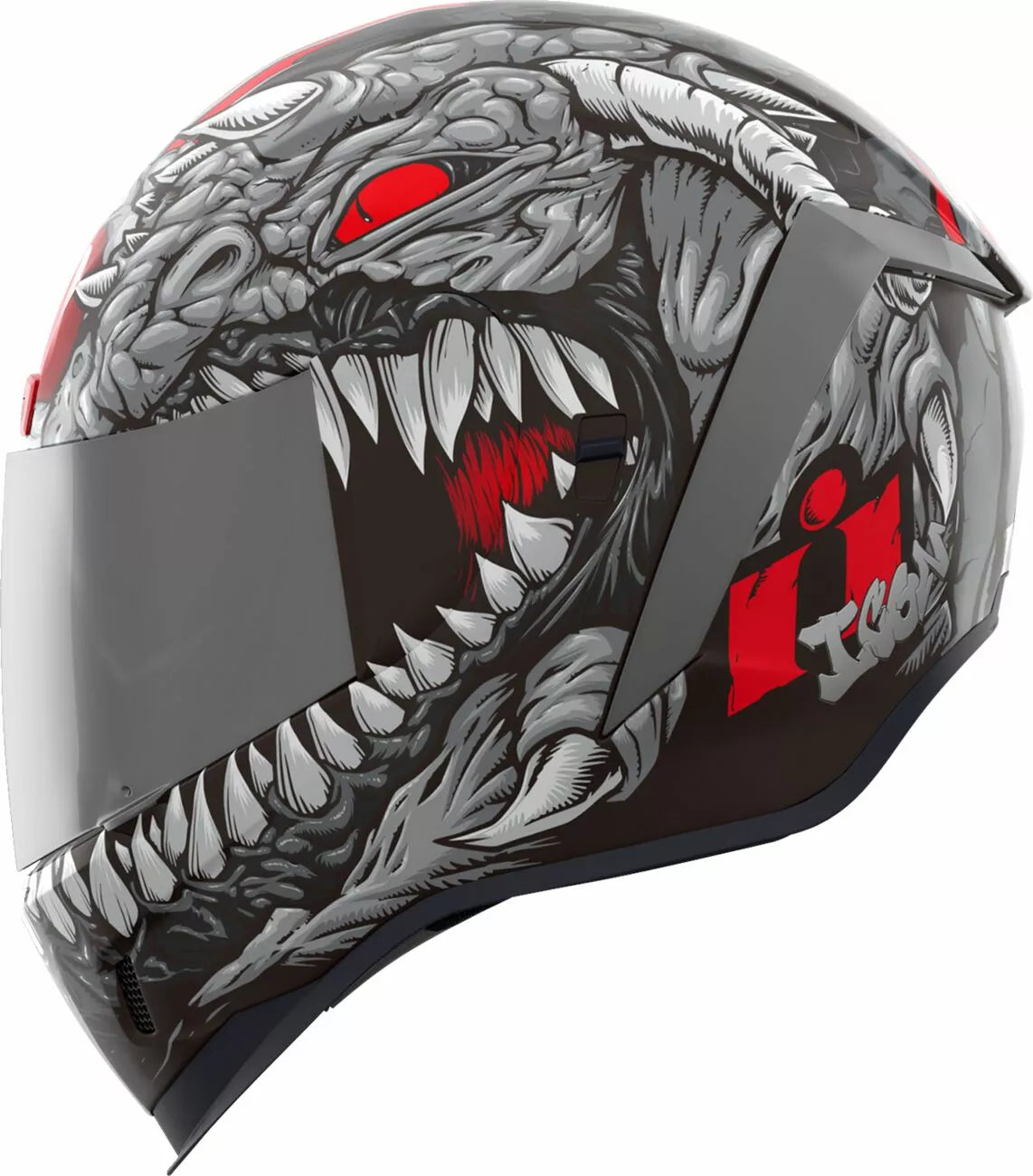 CASCO INTEGRALE - ICON KRYOLA KREEP MIPS - OMOLOGATO ECE 2206 ROSSO GRIGIO