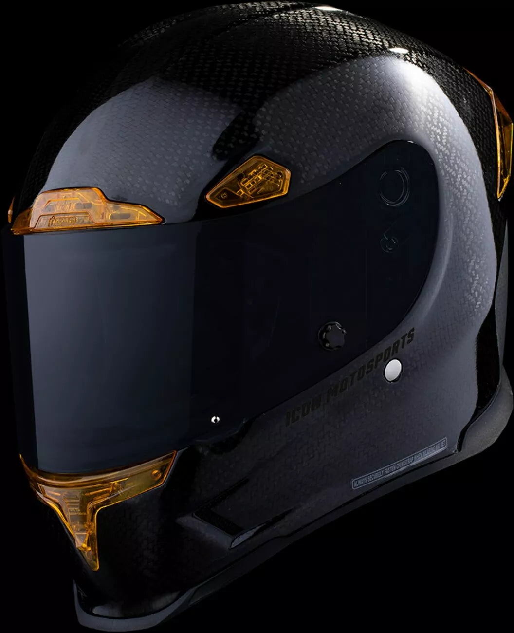 CASCO INTEGRALE - ICON AIRFRAME PRO CARBON 4 TRESS - OMOLOGATO ECE 2206 CARBONIO ORO