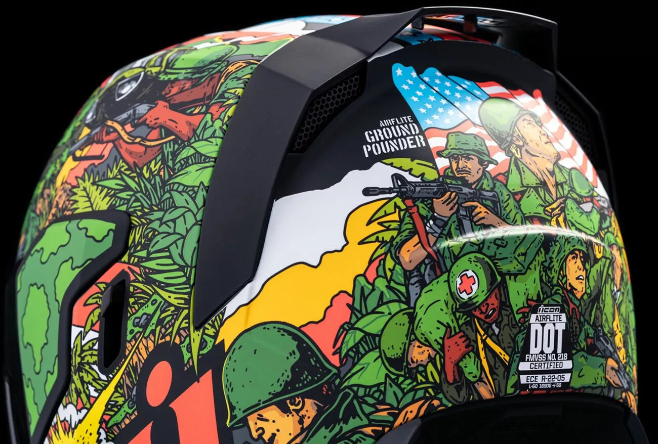 CASCO INTEGRALE - ICON AIRFLITE GP23 - OMOLOGATO ECE 2206 SOLDATO