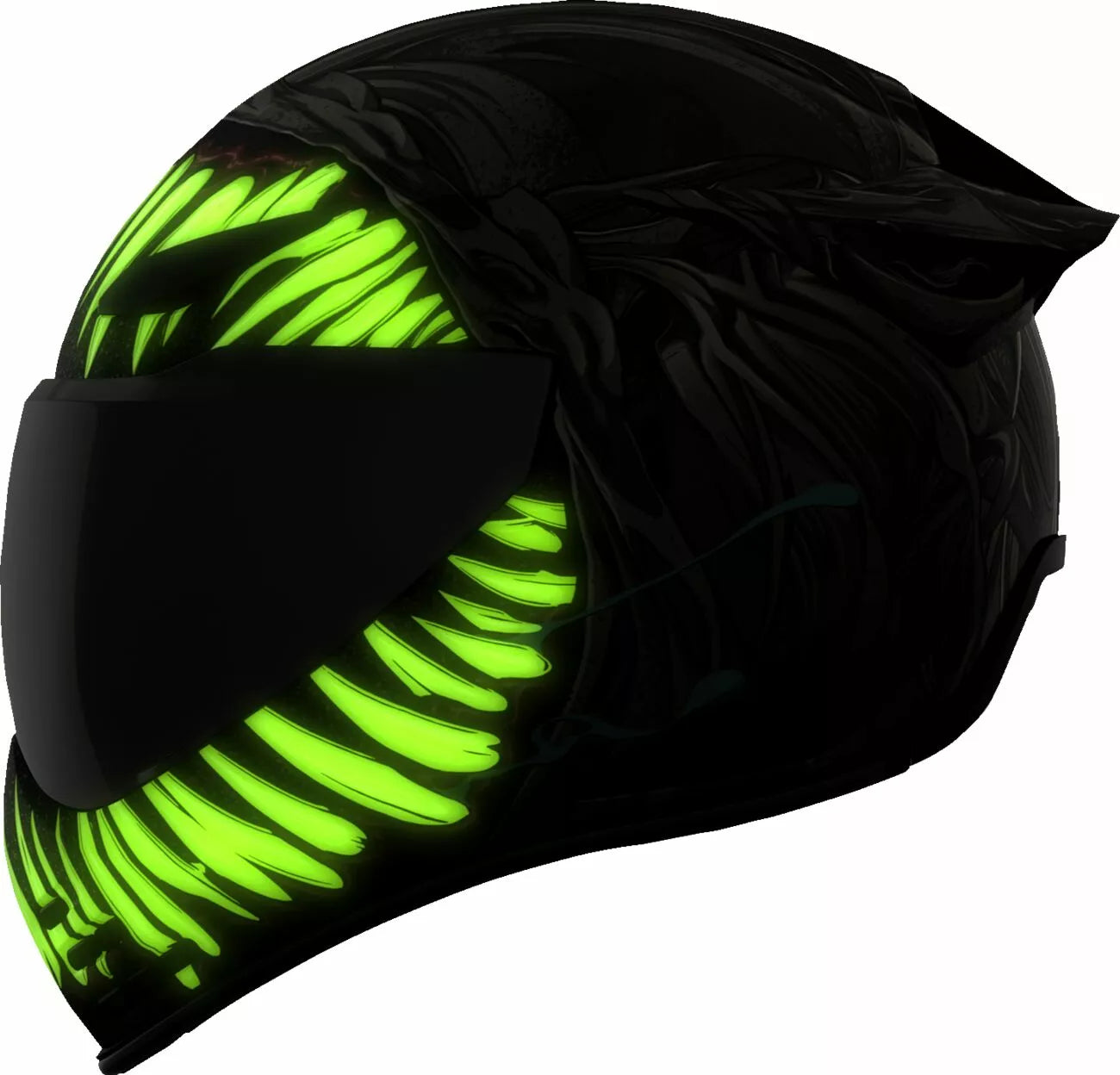 CASCO INTEGRALE - ICON DOMAIN GRAND MAW - OMOLOGATO ECE 2206 AEROGRAFATO