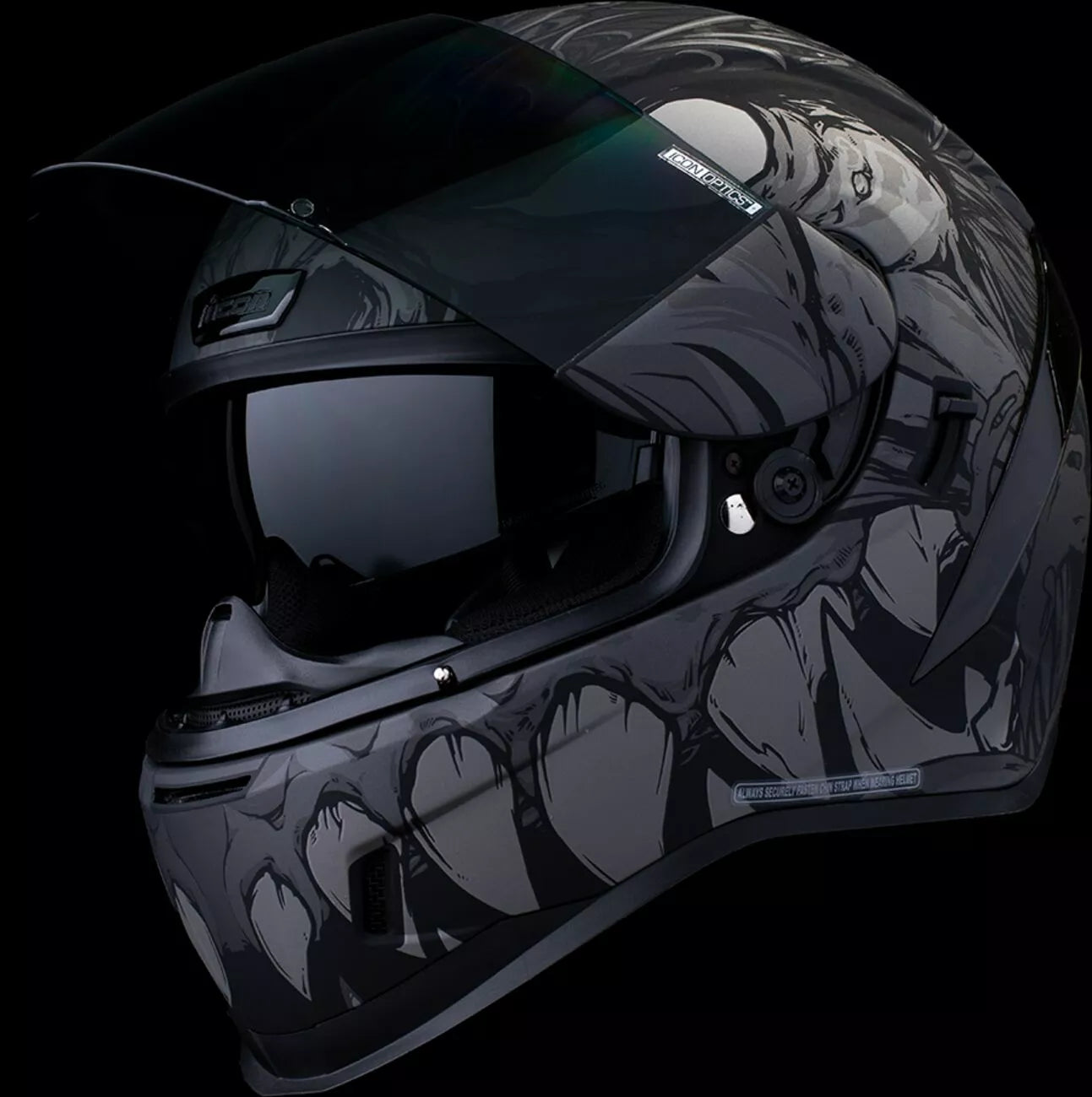 CASCO INTEGRALE - ICON AIRFORM MANIK'RR MIPS - OMOLOGATO ECE 2206 NERO E GRIGIO