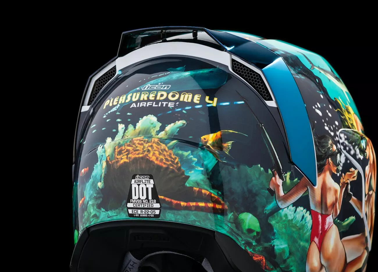 CASCO INTEGRALE - ICON AIRFLITE PLEASUREDOME4 - OMOLOGATO ECE 2206