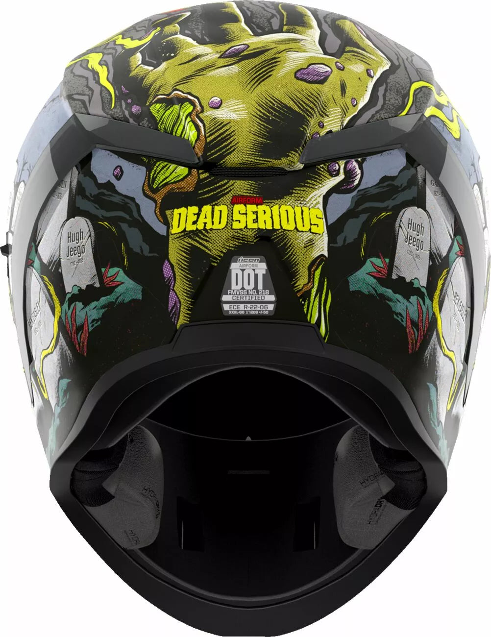 CASCO INTEGRALE - ICON AIRFORM DEAD SERIOUS - OMOLOGATO ECE 2206