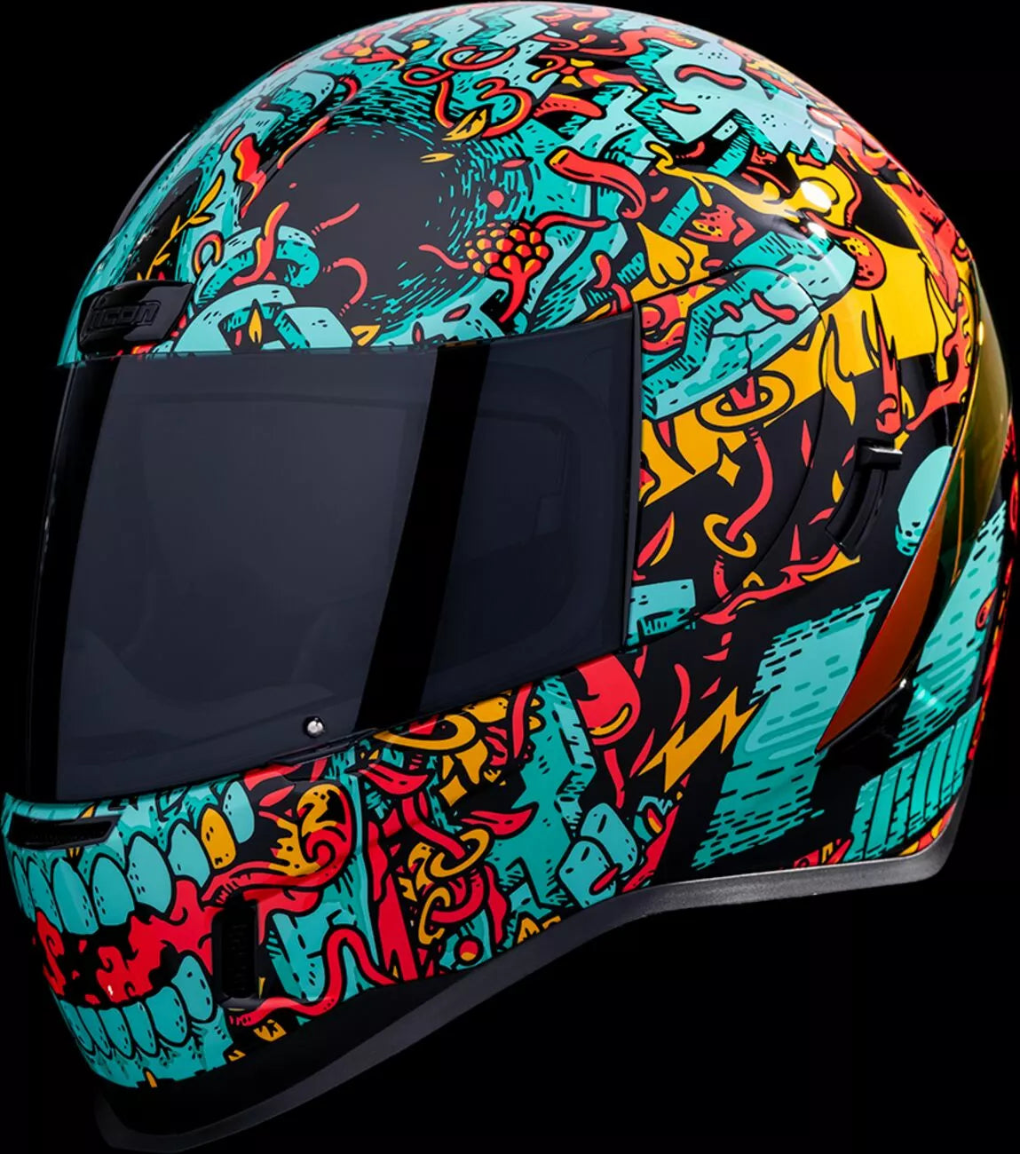 CASCO INTEGRALE - ICON AIRFORM MUNCHIES MIPS - OMOLOGATO ECE 2206 VERDE ACQUA