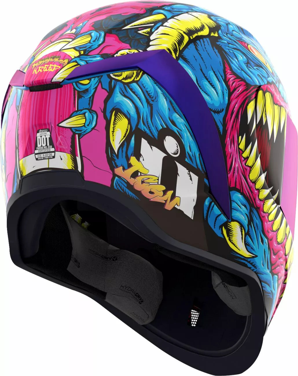 CASCO INTEGRALE - ICON AIRFORM KRYOLA KREEP MIPS - OMOLOGATO ECE 2206 BLU E VIOLA