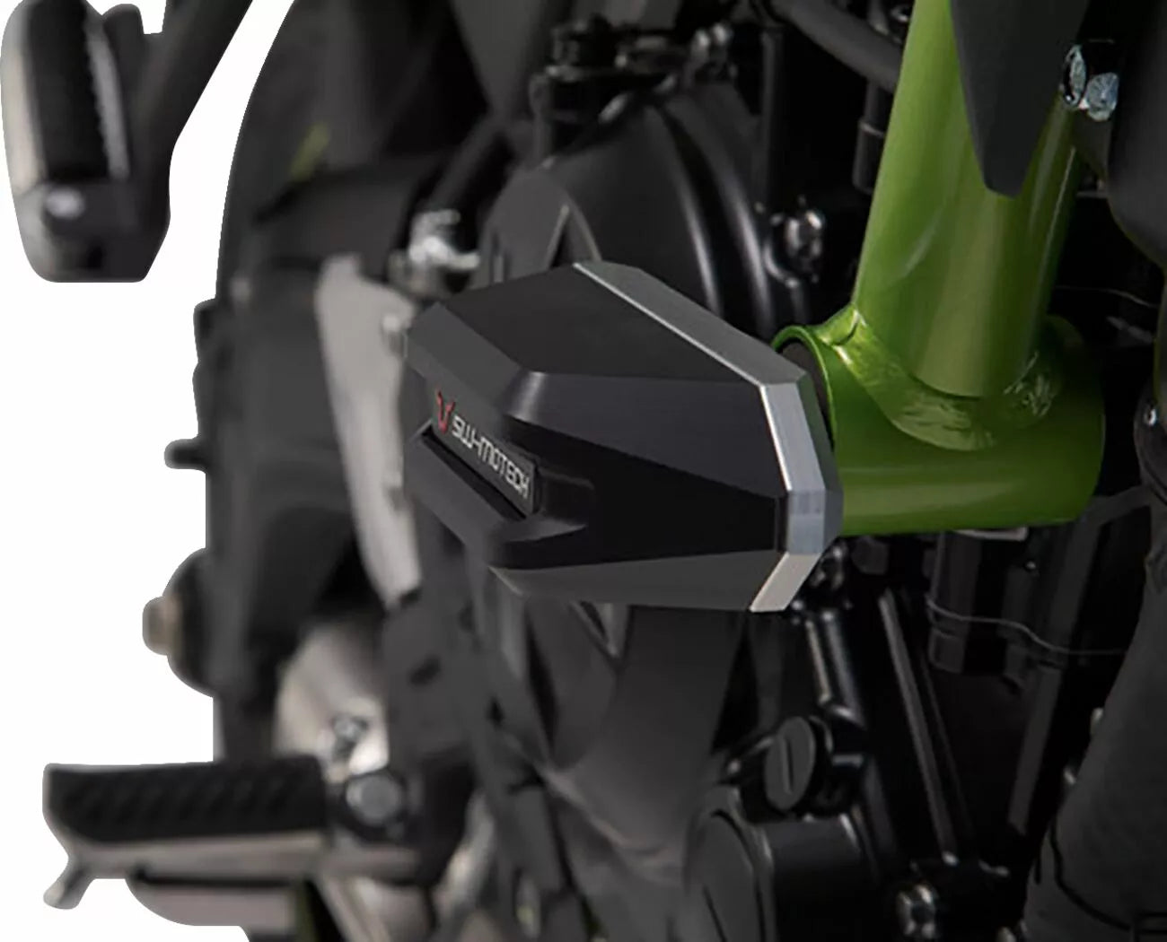 SW-MOTECH - KIT TAMPONI DI PROTEZIONE PER TELAIO NERO KAWASAKI Z650 (16-) / Z650RS (21-).