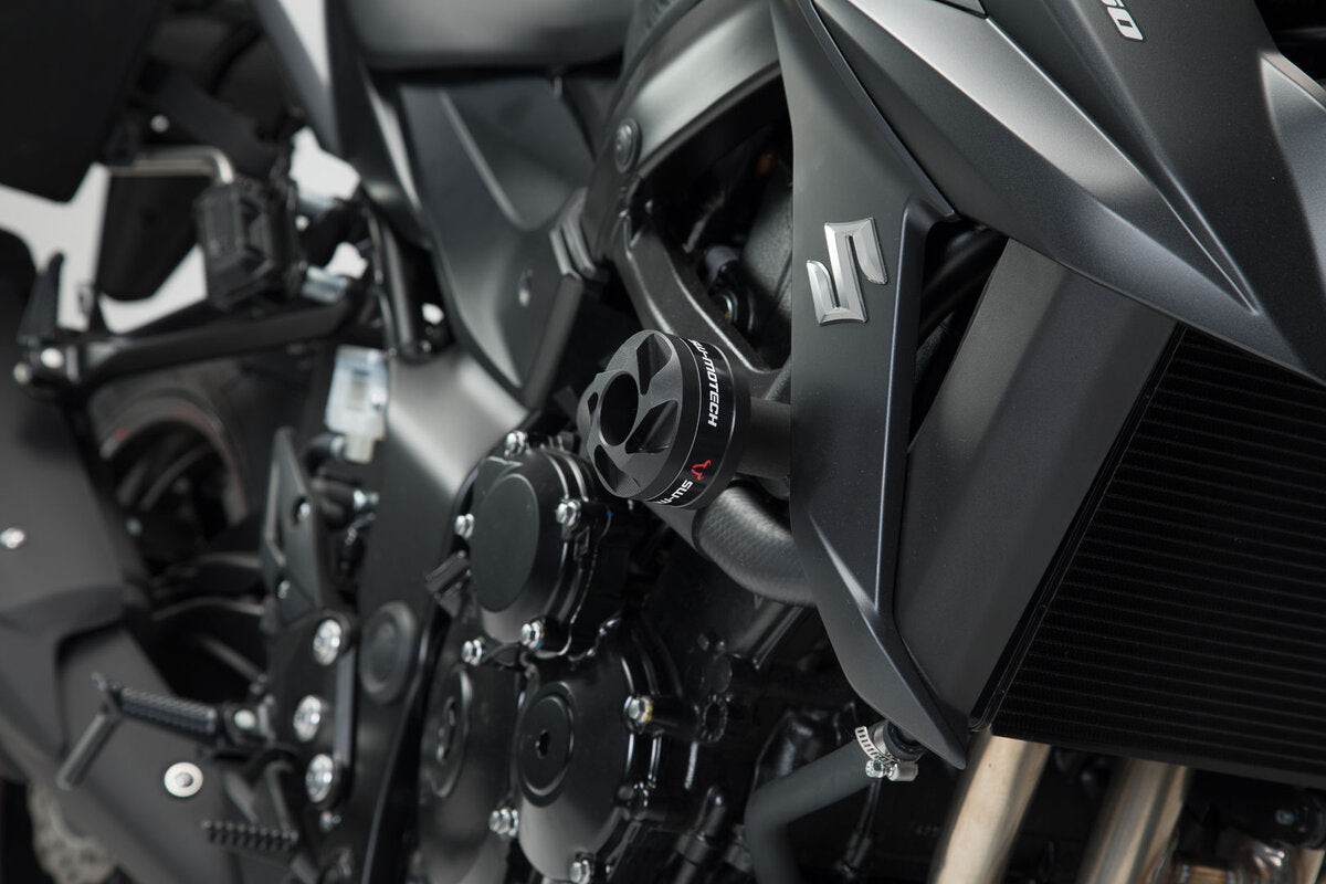 SW-MOTECH - KIT TAMPONI DI PROTEZIONE PER TELAIO NERO YAMAHA MT-03 (16-) / SUZUKI GSX-S750 (17-)
