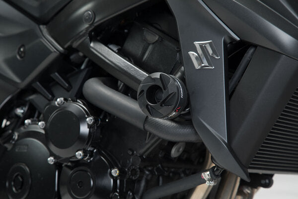 SW-MOTECH - KIT TAMPONI DI PROTEZIONE PER TELAIO NERO YAMAHA MT-03 (16-) / SUZUKI GSX-S750 (17-)