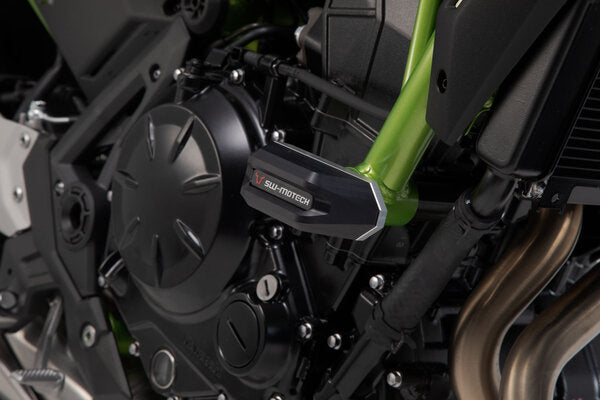 SW-MOTECH - KIT TAMPONI DI PROTEZIONE PER TELAIO NERO KAWASAKI Z650 (16-) / Z650RS (21-).