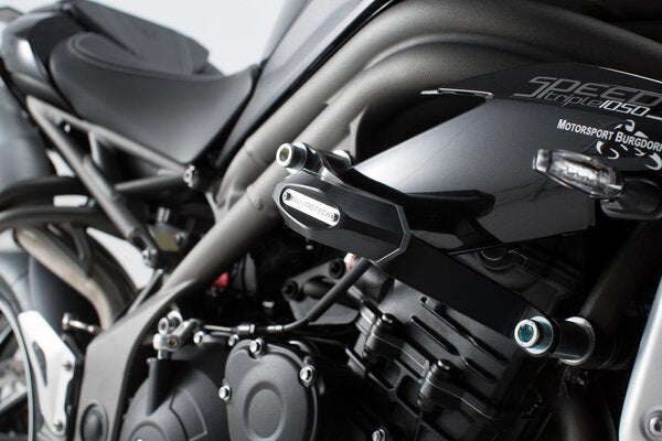 SW-MOTECH - KIT TAMPONI DI PROTEZIONE PER TELAIO NERO TRIUMPH SPEED TRIPLE 1050 (10-)