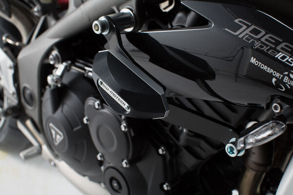 SW-MOTECH - KIT TAMPONI DI PROTEZIONE PER TELAIO NERO TRIUMPH SPEED TRIPLE 1050 (10-)