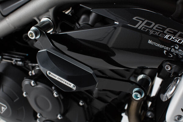 SW-MOTECH - KIT TAMPONI DI PROTEZIONE PER TELAIO NERO TRIUMPH SPEED TRIPLE 1050 (10-)
