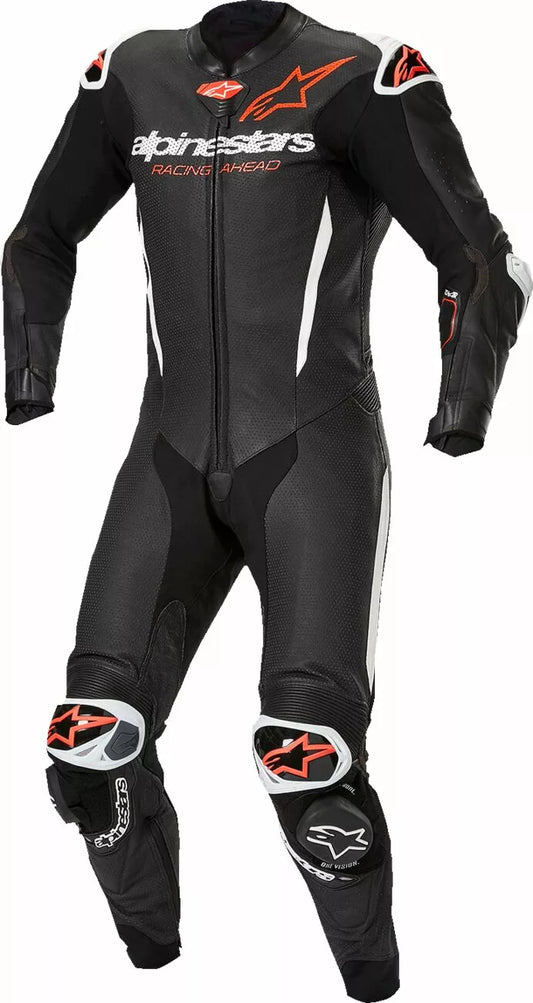 ALPINESTARS - TUTA IN PELLE GP-R7 - 1 PEZZO UOMO INTERA NERO BIANCO E ROSSO