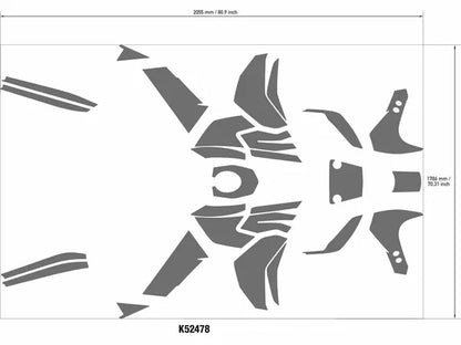 KIT ADESIVI GRASTEC GRAFICHE APRILIA TUAREG 660 - GRAFICA GRIGIO ROSSO E NERO