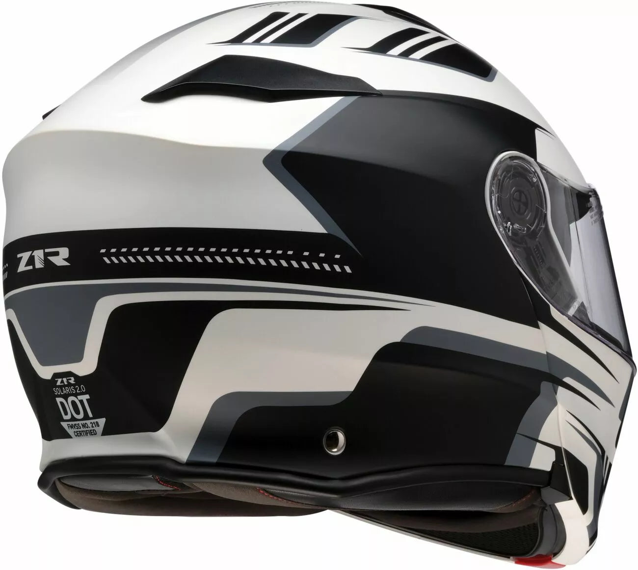 CASCO MODULARE - Z1R SOLARIS 2.0 SLATER - OMOLOGATO ECE 2206 BIANCO E NERO