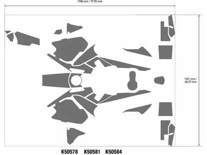 KIT ADESIVI GRASTEC GRAFICHE BMW R1250 GS ADVENTURE GIALLO - GRAFICA 40° ANNIVERSARIO