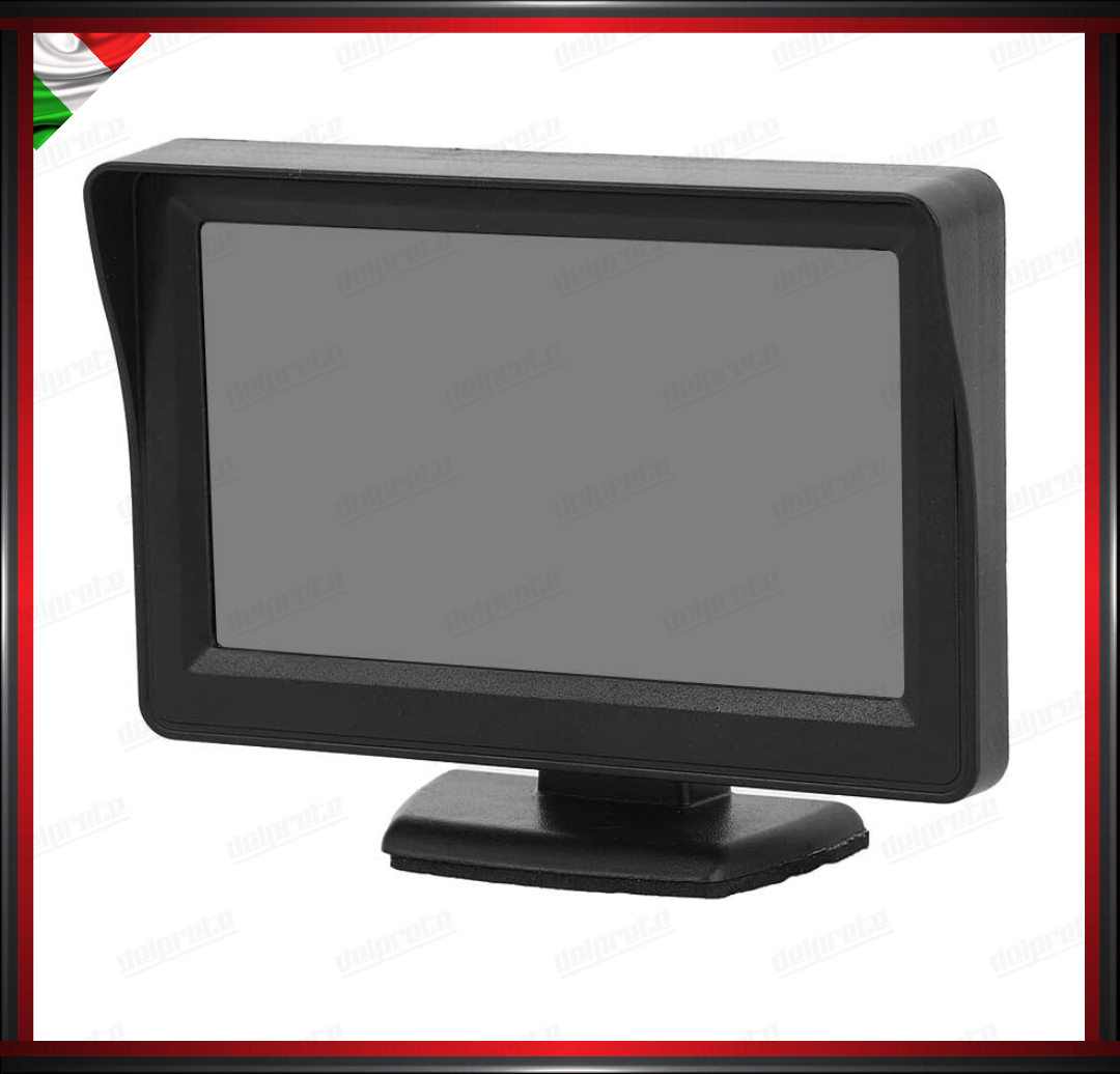 LED CAR MONITOR PER TELECAMERA AUTO CAMPER CAMION TFT-LED DA 4.3'' REGOLABILE