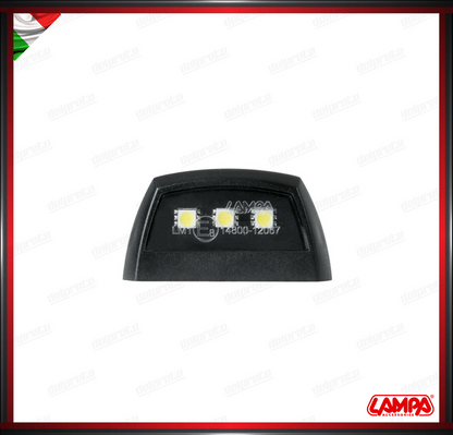 A-ION LUCE TARGA 3 LED SMD BIANCO LAMPA 12V UNIVERSALE OMOLOGATO