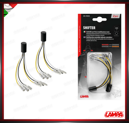 SHIFTER LAMPA CONTROLLER RESISTENZE PER INDICATORI DI DIREZIONE MOTO FRECCE MULTIFUZIONE