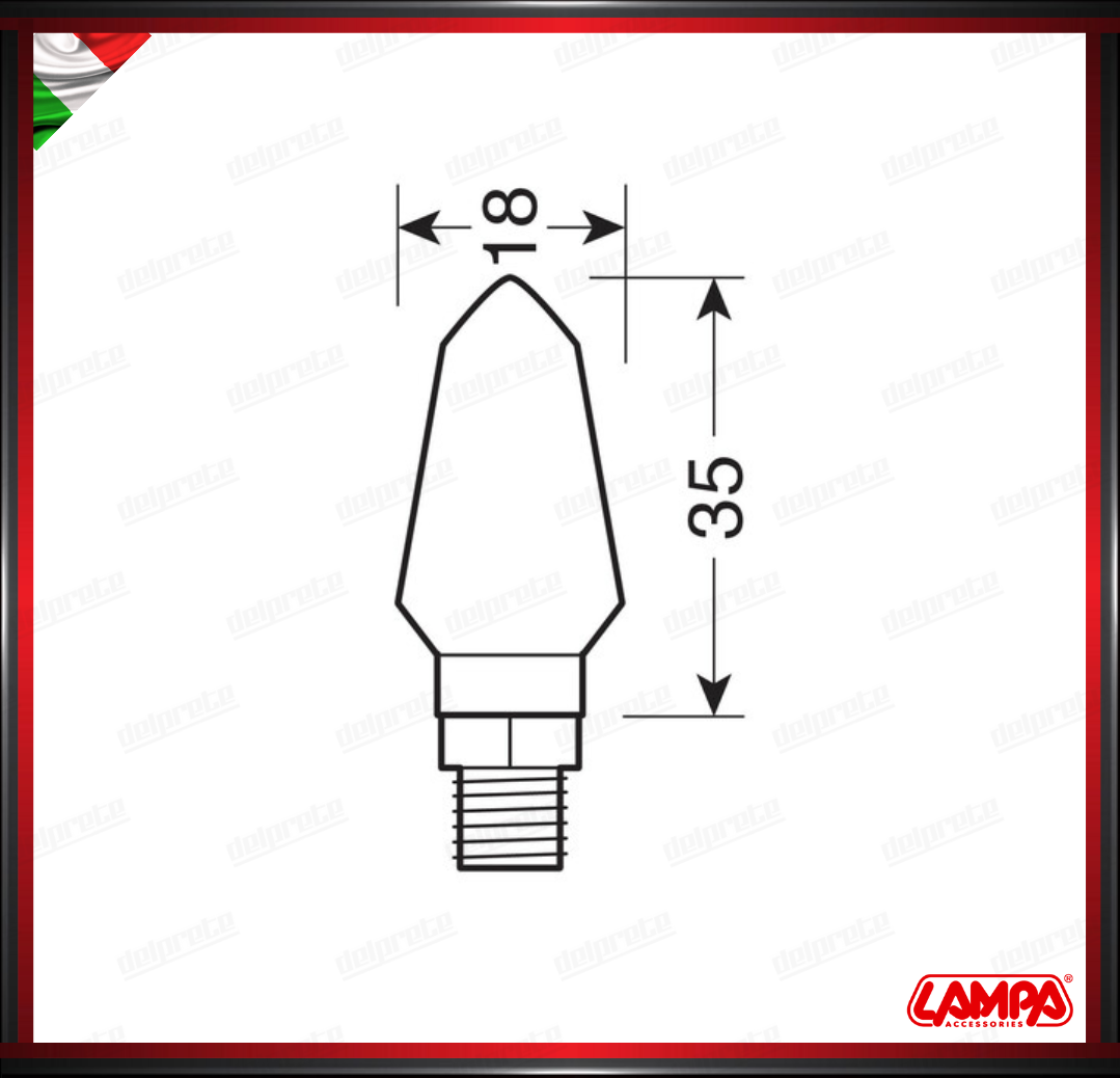 MICRO LAMPA COPPIA INDICATORI DI DIREZIONE MINI A LED FRECCE OMOLOGATE - 12V UNIVERSALI