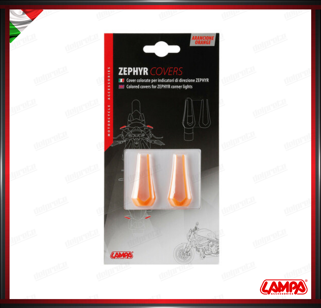 COVER LAMPA ZEPHYR ARANCIONE COPPIA PER INDICATORI DI DIREZIONI COLORATO 2PZ