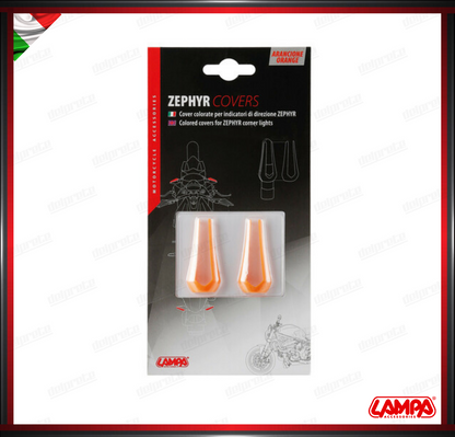 COVER LAMPA ZEPHYR ARANCIONE COPPIA PER INDICATORI DI DIREZIONI COLORATO 2PZ