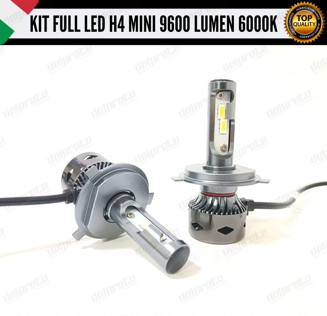 KIT LED H4 MINI FULL LED 6000K XENON CANBUS 9600 LUMEN REALI NO ERROR – FUORIGIRI  DEL PRETE