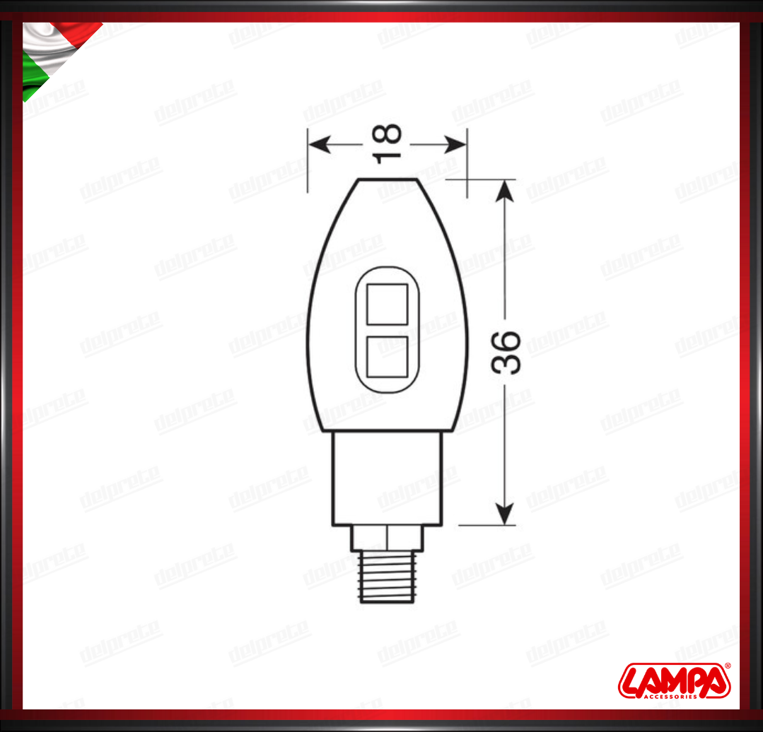 VOLT LAMPA COPPIA INDICATORI ARGENTO DI DIREZIONE A LED FRECCE OMOLOGATE - 12V UNIVERSALI