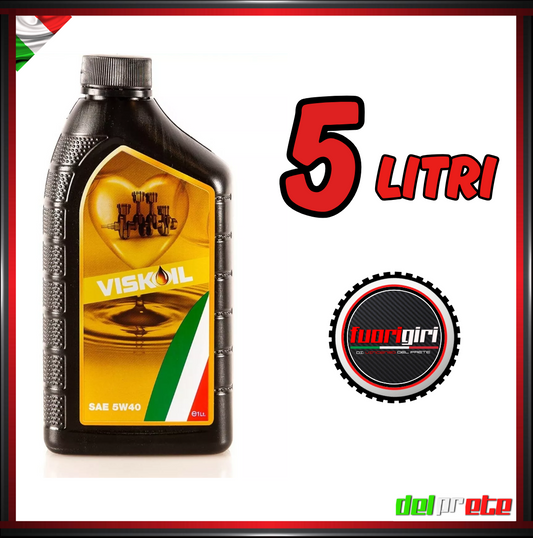 VISKOIL - 5 LITRI OLIO MOTORE SINTETICO 5W-40 DIESEL BENZINA E GPL