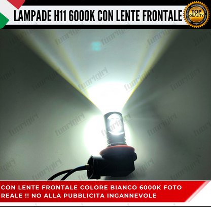 COPPIA LAMPADE H11 LED BIANCO CREE COB CANBUS 6000K CONSIGLIATE PER FENDINEBBIA